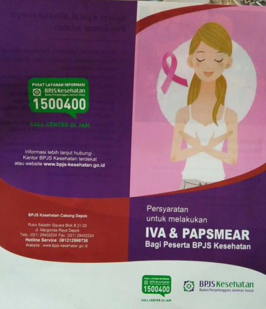BPJS Kesehatan Depok mengadakan pemeriksaan Papsmear gratis di Balaikota Depok.