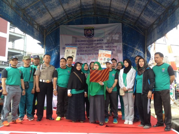 Deklarasi Kader Pengawasan Menelan Obat (PMO) Tuberkulosis (TB) Kecamatan Pancoran Mas, di Kampung Lio, Jum’at 