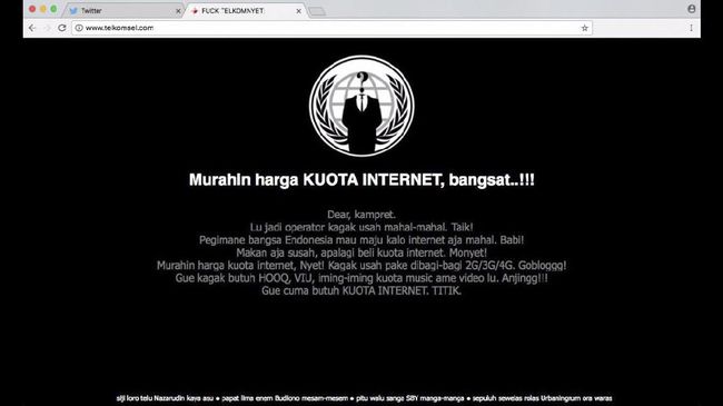 Telkomsel meminta maaf atas website nya yang di bajak oleh hacker
