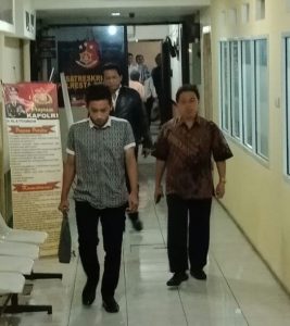 Mantan Walikota Depok Nur Mahmudi Ismail di Mapolresta Depok. 